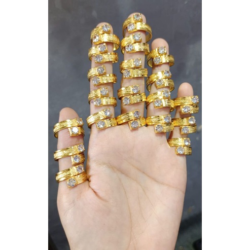 cincin sepuh sepuhan warna emas 99