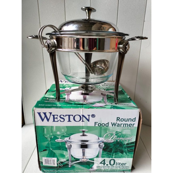 4LITER ROUND FOOD WARMER WESTON WADAH SAJI/WADAH PRASMANAN