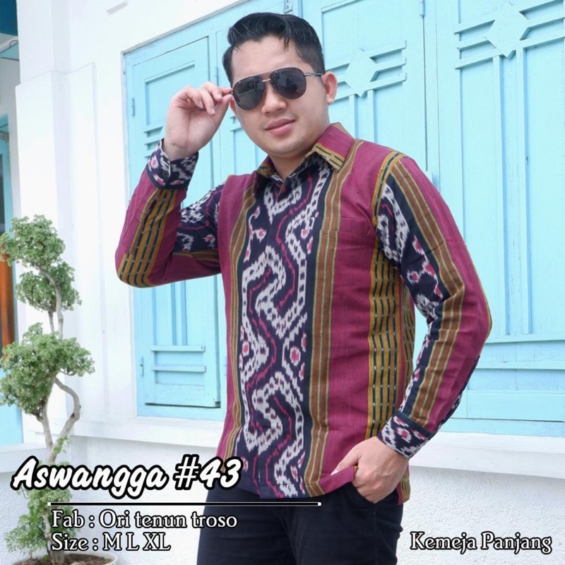 ASWANGGA 43 KEMEJA ORI TENUN M-XL ORI TENUN HALUS LENGAN PANJANG PENDEK BATIK SM