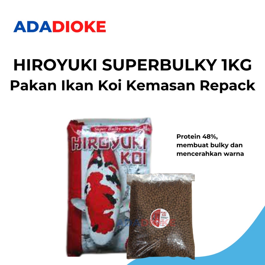 HIROYUKI MERAH PAKAN IKAN KOI SUPERBULKY REPACK 1KG