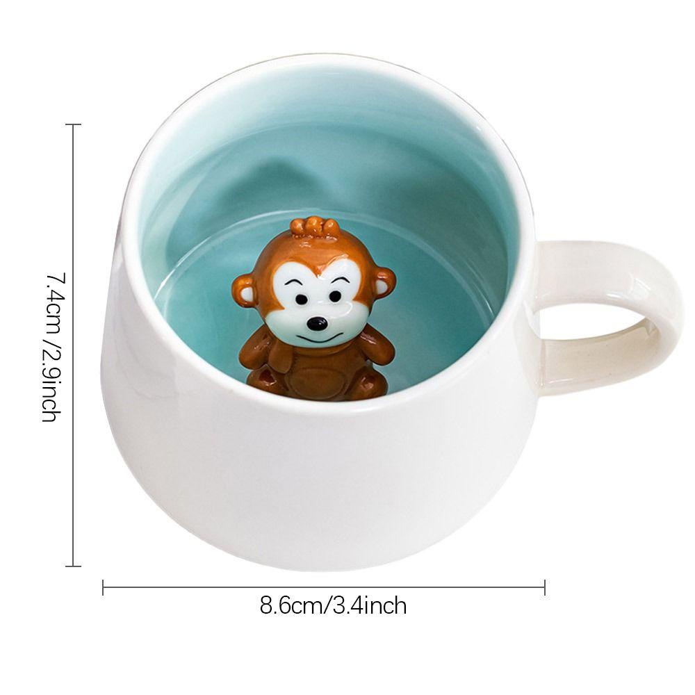 Preva Mug Kopi Kartun Zodiak Animal Figurine Cangkir Keramik