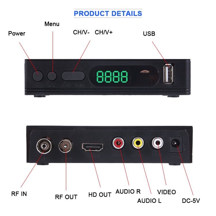 (GARANSI 1TAHUN) Set Top Box TV Digital Goldsat Revo DVB T2