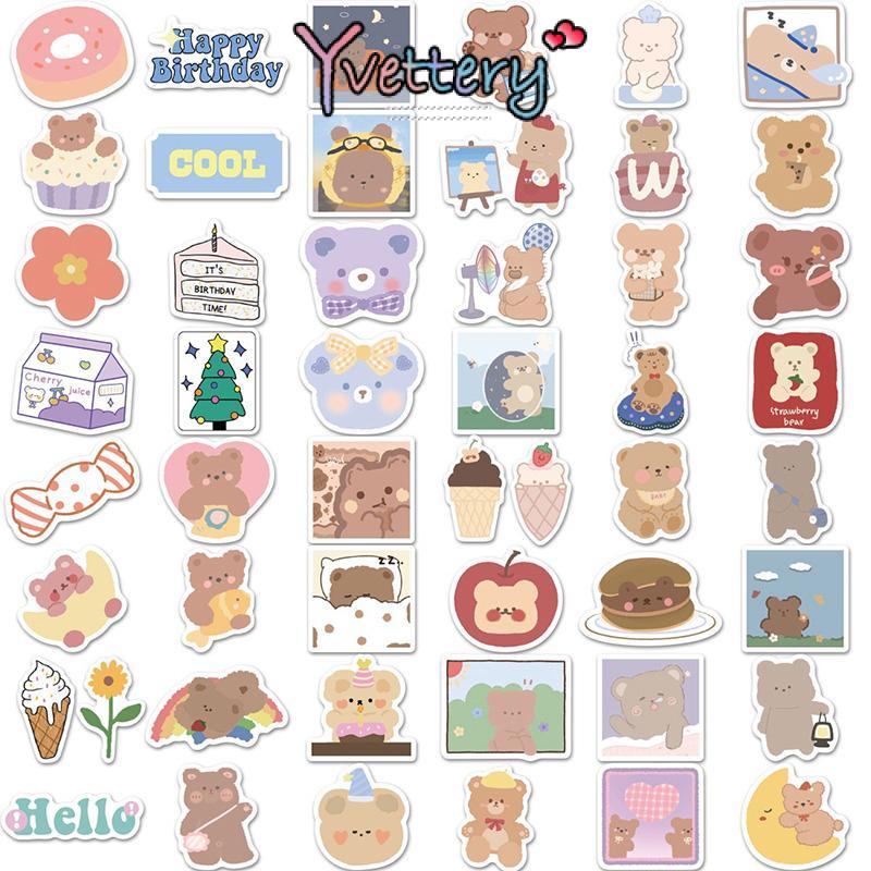 

❤️COD 102Pcs Stiker Graffiti Kartun Beruang Lucu Anti Air Untuk Dekorasi Kopersepeda DIY Stationary-Yy