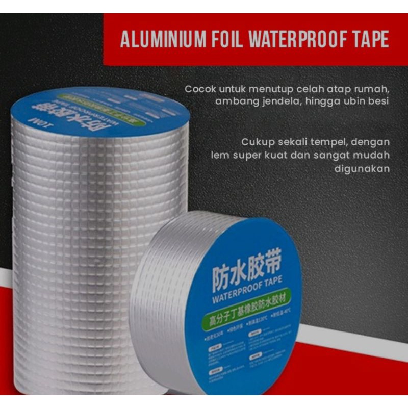 15cm x 10m Lakban ajaib / lakban anti bocor lakban aluminium waterproof tahan air