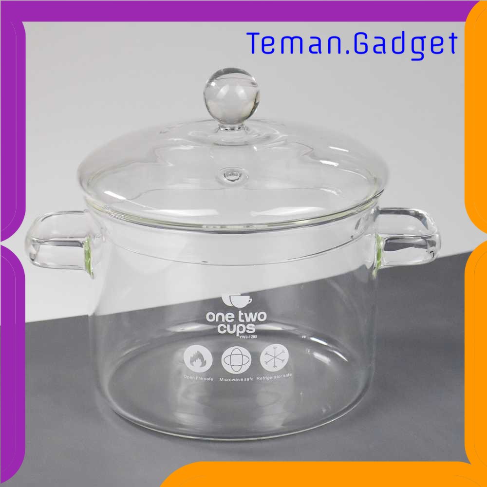 TG - DPR One Two Cups Pot Panci Masak Stewing Soup Pot Borosilicate Glass - YWJ-1265