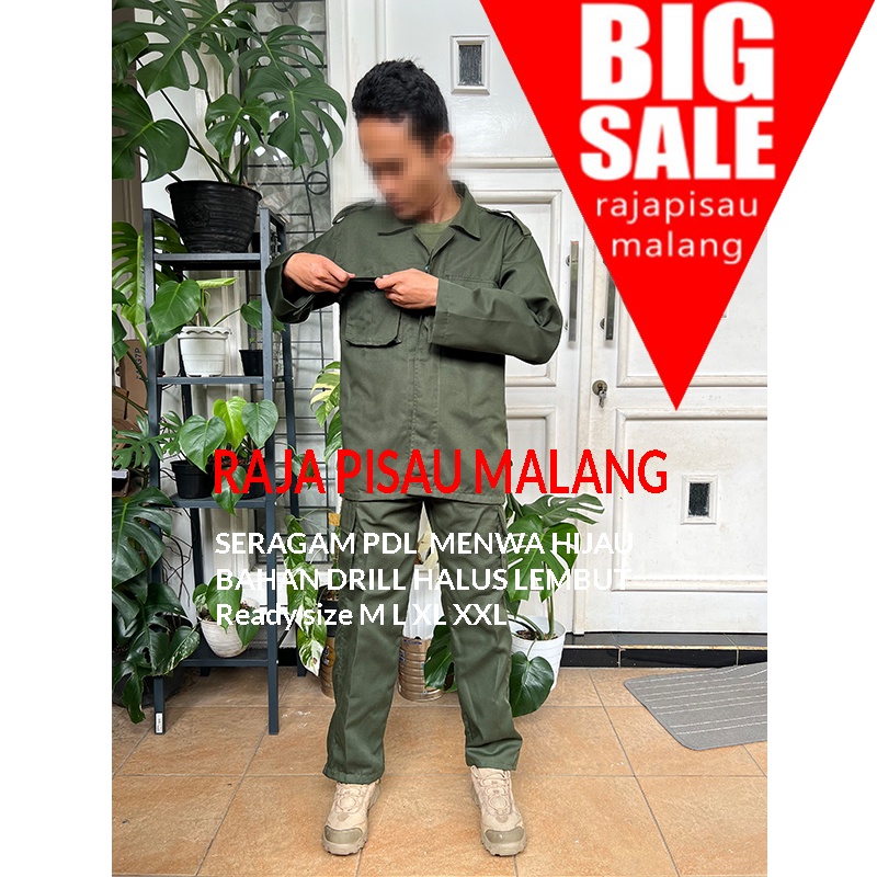 STELAN Stelan PDL Menwa/Seragam TNI - Hijau Army, XL 1 SETEL