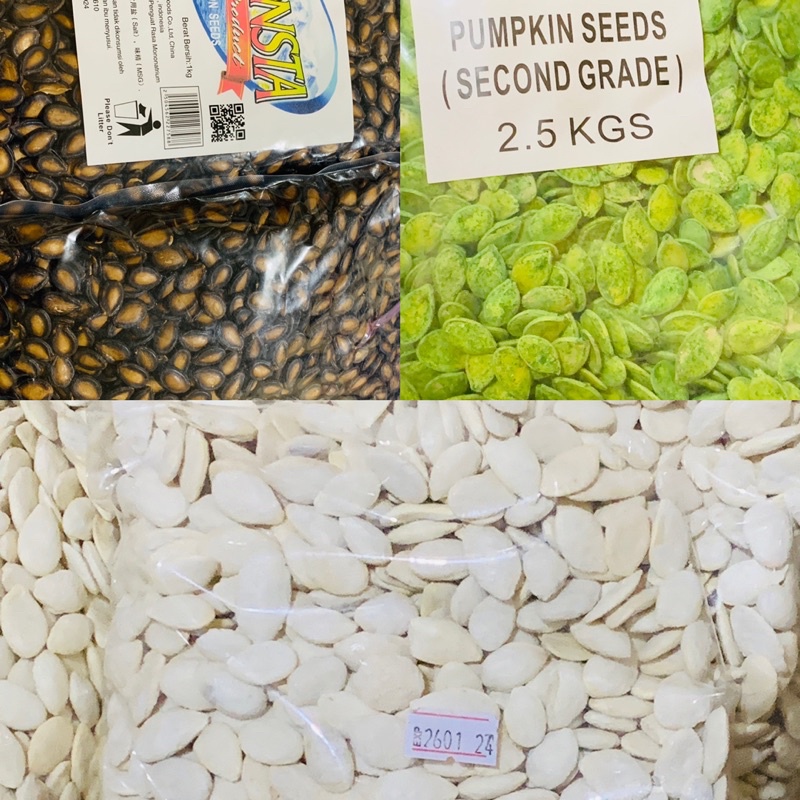 

kuaci import 1kg malaysia hijau hitam putih kemasan 1kg