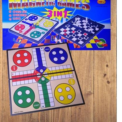 Super Bonus 3 in 1 Magnetic Board Games