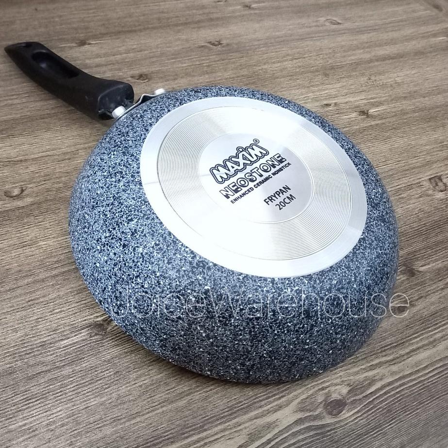 Terbaru.. TEFLON MAXIM FRYPAN ANTI LENGKET neostone Marble Keramik 20 22 24 26cm