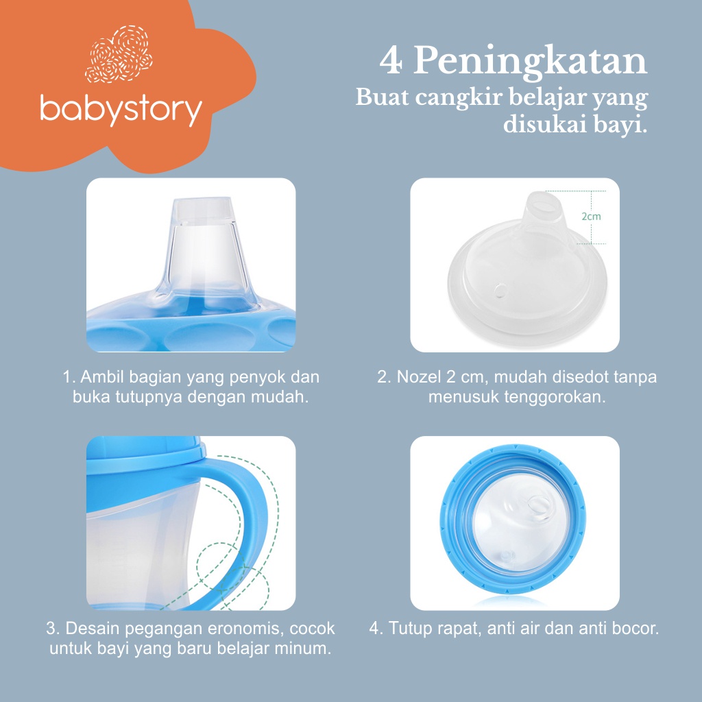 Botol minum bayi tempat minum bayi botol minum balita 160 ml training cup botol minum bayi silikon