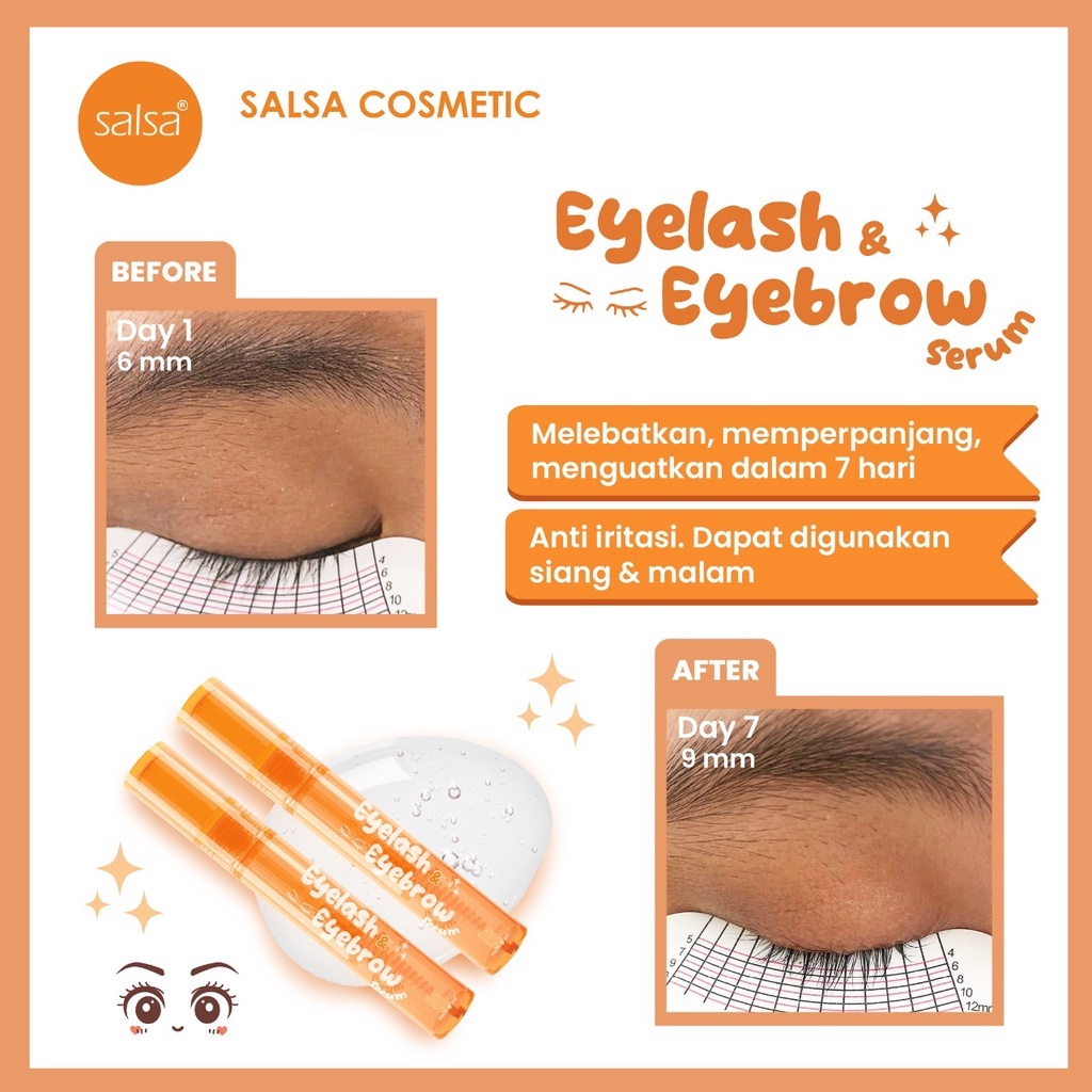 ★ BB ★ SALSA Eyelash &amp; Eyebrow Serum - Serum Bulu Mata Menebalkan dan Penumbuh Alis Cepat with Biotin Peptide Ginseng