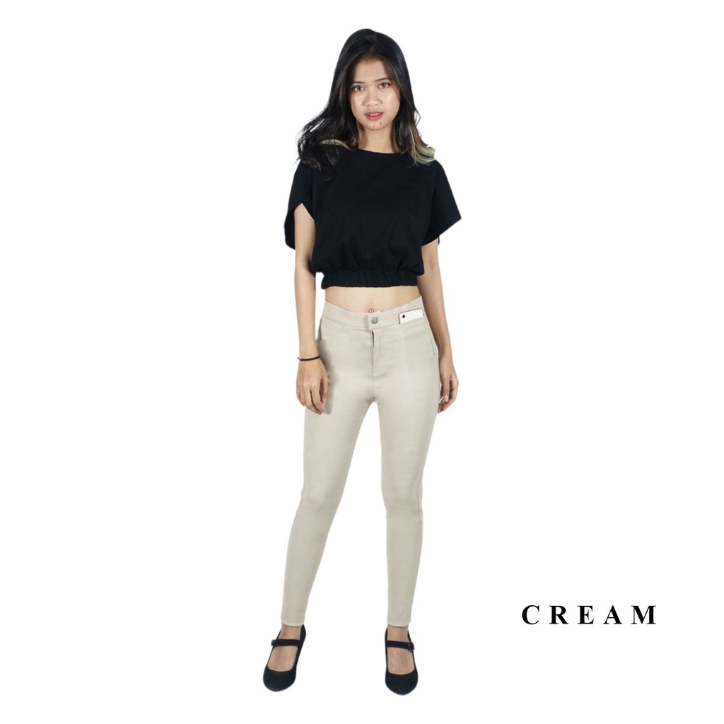 Celana Kantor Zipper - Celana Slim Wanita