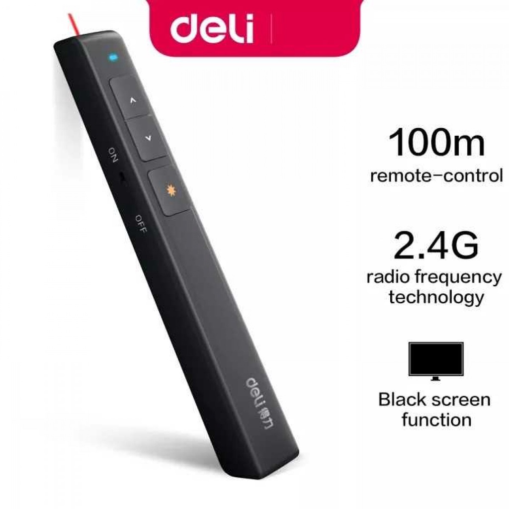 Laser Pointer Merah Presentasi Wireless Slideshow Red Light 100 Meter