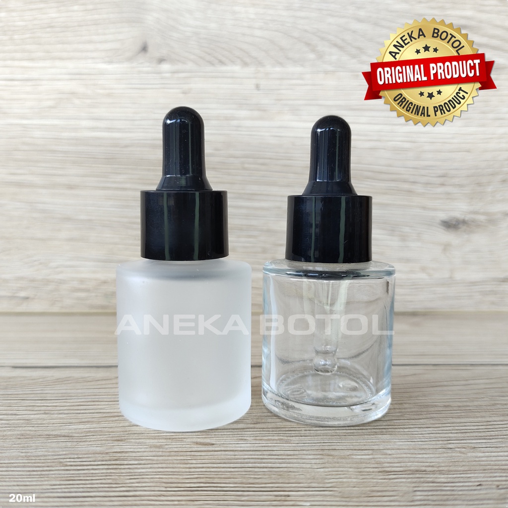 BOTOL PIPET 20 ML DOVE TUTUP HITAM / ANEKA BOTOL KOSONG MURAH ORIGINAL