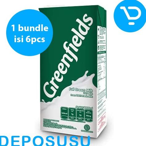 

PROMO Susu UHT Fullcream GREENFIELDS 1liter (isi6x1liter) TERLARIS TERPERCAYA ORIGINAL