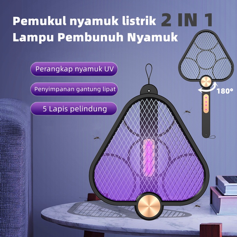 UPUPIN Raket Nyamuk Multifungsi Perangkap Nyamuk 2 in 1Dapat Digantung Tidak Berisik Mosquito Killer