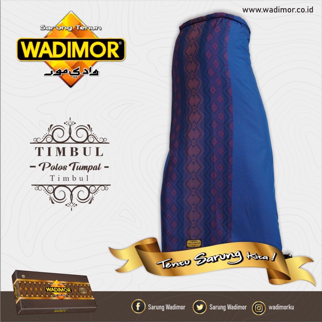 Sarung Wadimor Timbul Polos Tumpal Motif / Sarung Dewasa