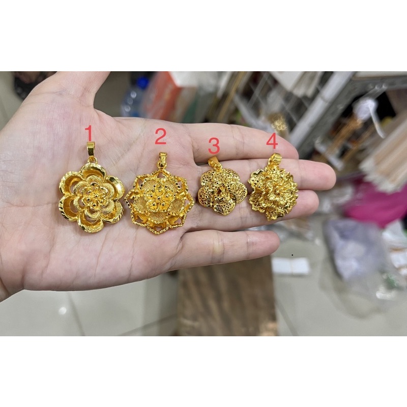 Fifi Fashion Liontin Bunga Model Perhiasan Lapis Emas LB01