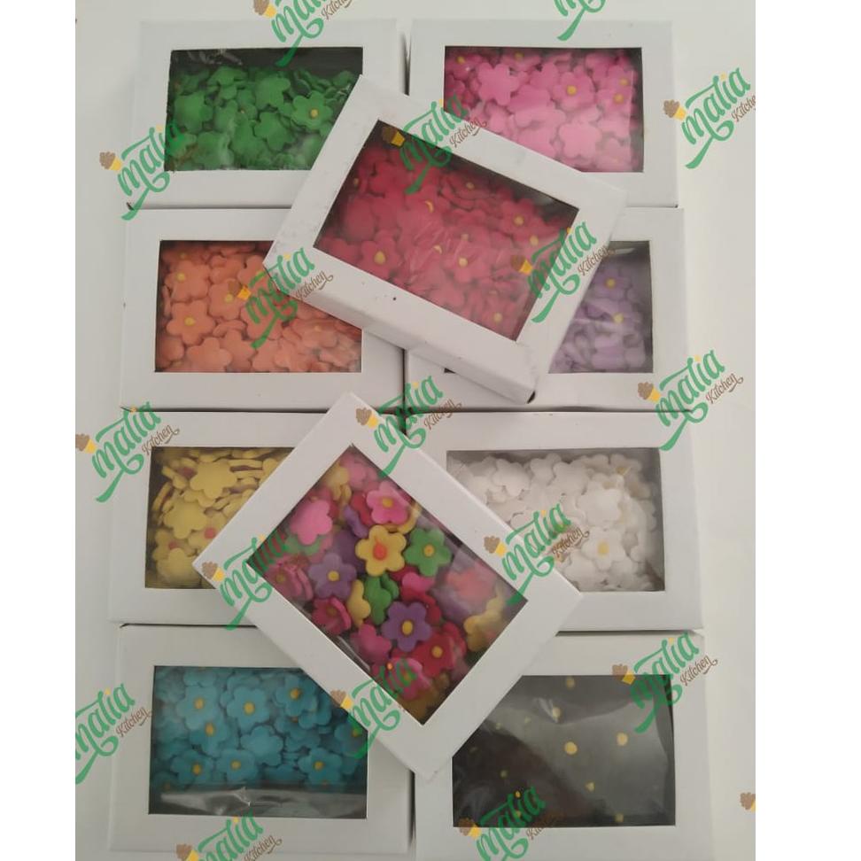 

ク confetti bunga mini hiasan kue tart 1 cm .,.,