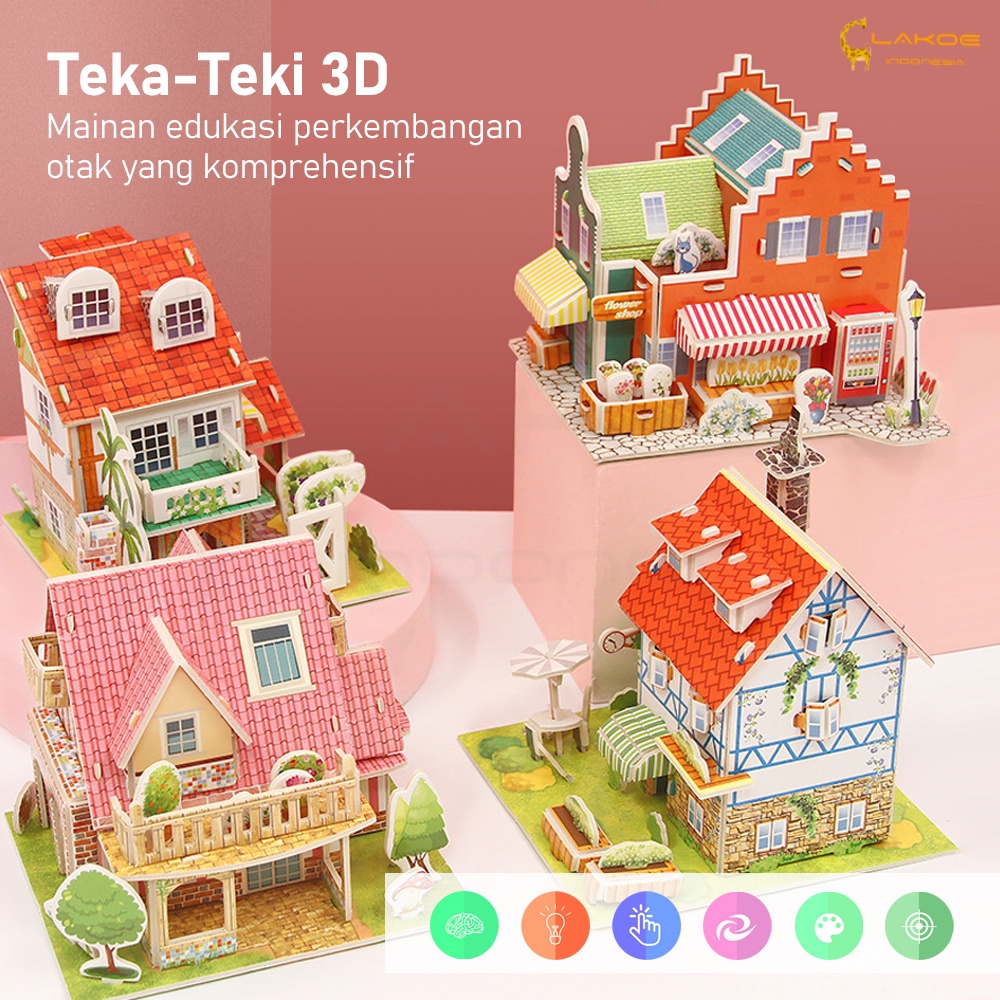 Mainan Edukasi Puzzle 3D DIY Jigsaw Puzzle Mainan Anak bahan foam