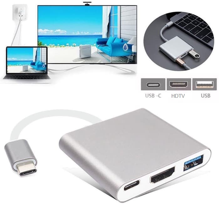 Mediatech type c to hdtv + usb 3 + type c - 649784