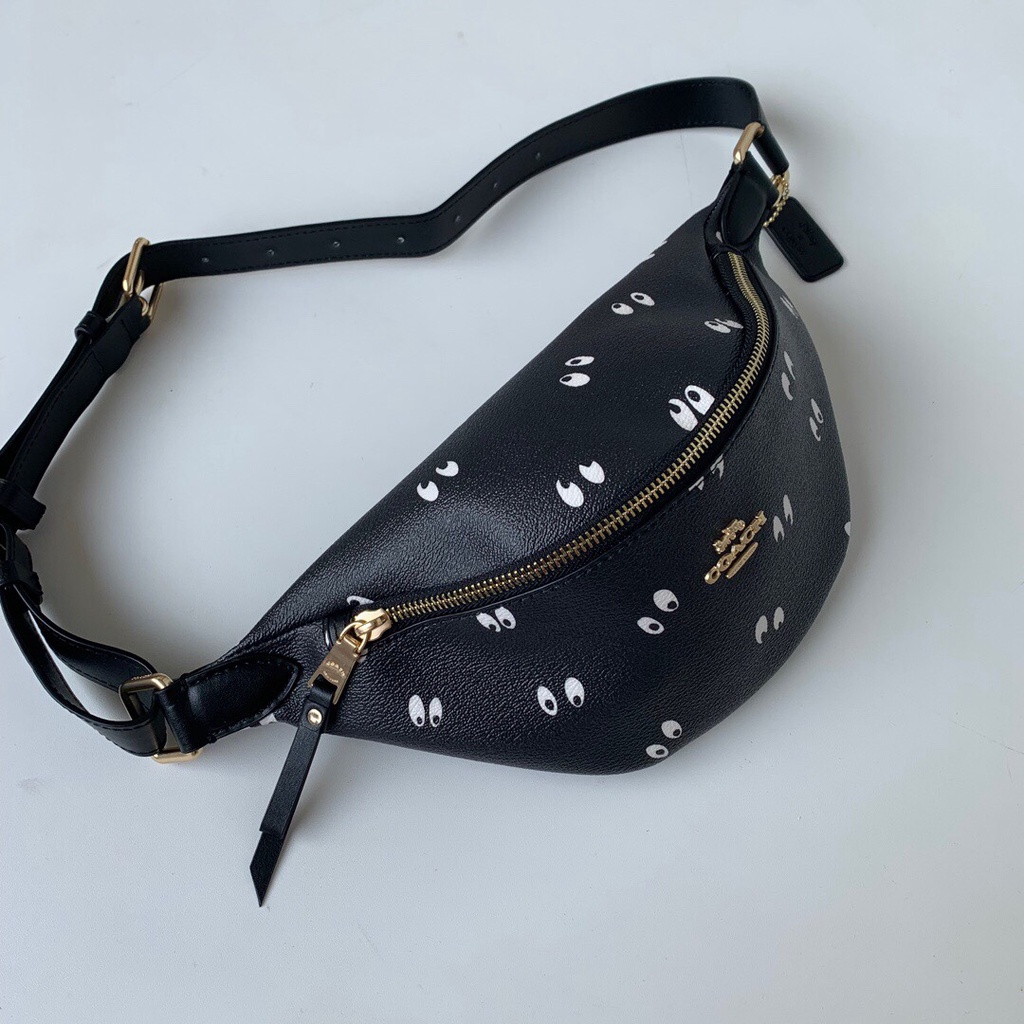 [Instant/Same Day]Coach 72818 Women's new classic logo waist bag chest bag shoulder bag  yaobao