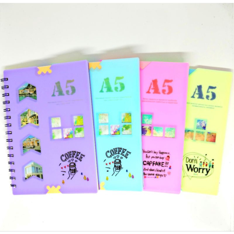 

Notebook Spiral A5 80 Lembar Aesthetic Hard Cover Motif COFFEE CAPFAKE DONT WORRY PEMANDANGAN