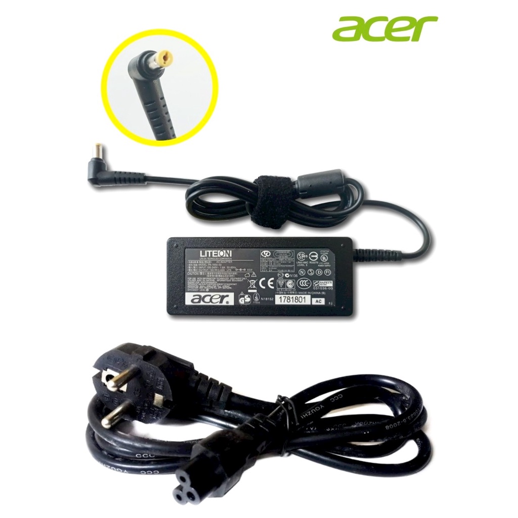 ORIGINAL ADAPTOR ACER 19V 3.42A (5.5x1.7MM) E14 E5 475 E5 475G E1-421 E1-431 E1-451 E1-471 4710 4730 4730G 4720 4732 ORIGINAL