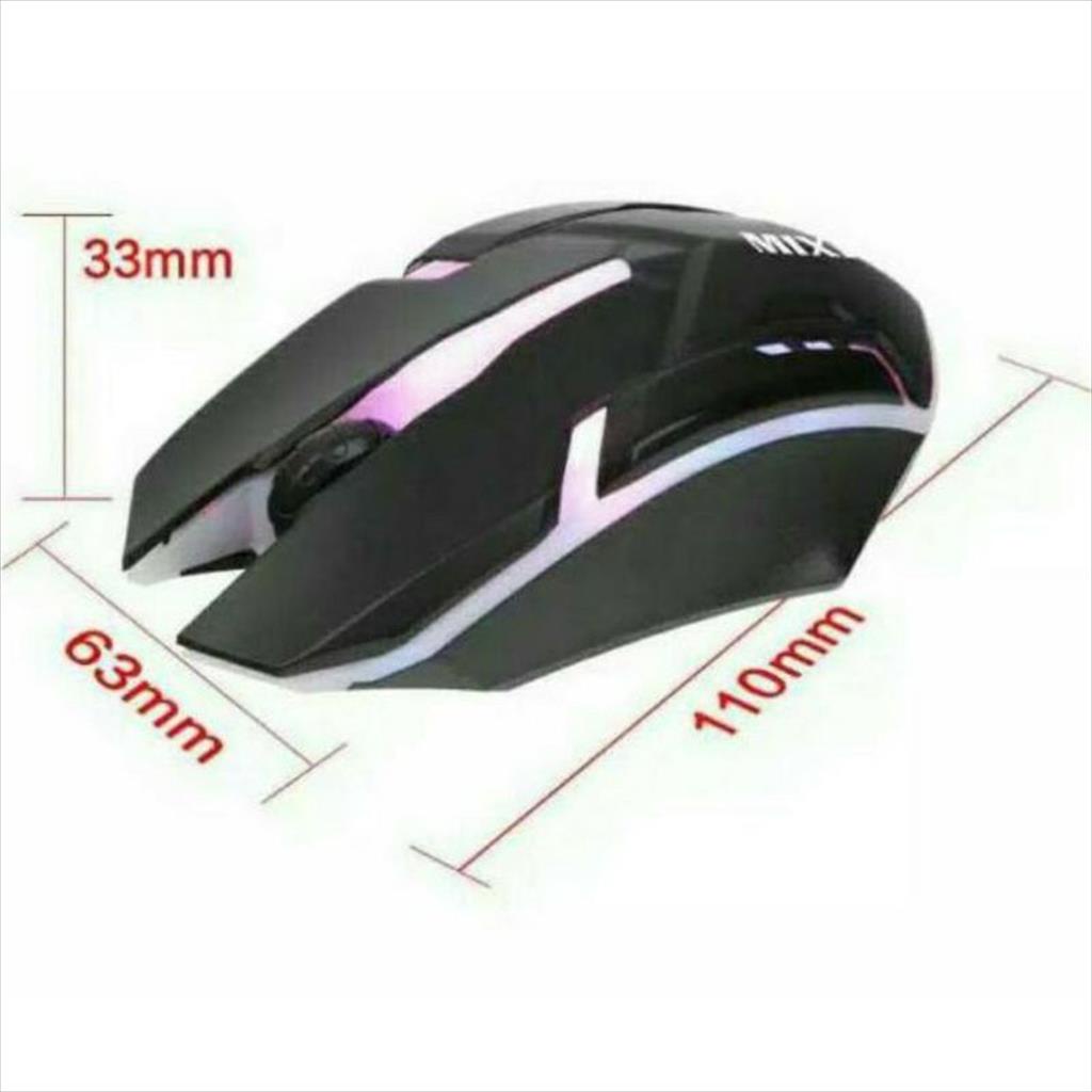 MJS 1.034 - Mouse Kabel Gaming X1 Wired Laptop Komputer LED Gaming Wired Non Wireless Perlengkapan Komputer Laptop