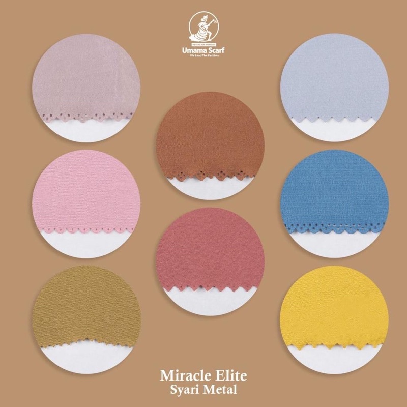 HIJAB SEGIEMPAT MIRACLE ELITE SYARI METAL