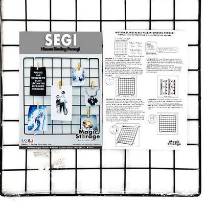 Harga Heboh Hijang Segi Wall Grid Wire Mesh Besi Gantung Foto Organizer Dekorasi Dinding dan Tanaman