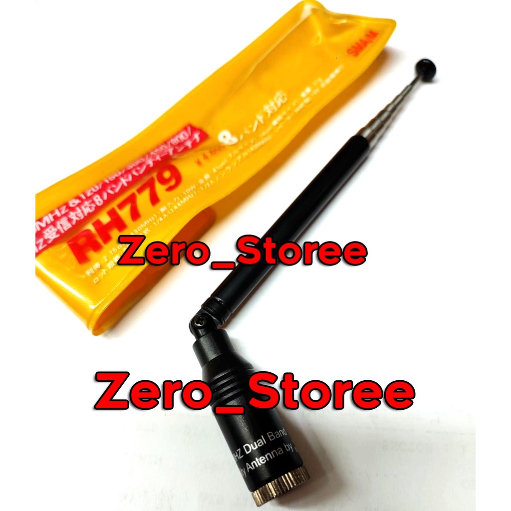 RH779 RH-779 Diamond Antena Tarik VHF UHF DUAL BAND DualBand 2 Band HT antena TEKUK SMA Laki Sma male Yaesu Lupax Frequensi frekuensi Antenna