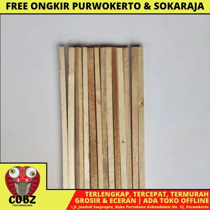 1 CM X 1 CM X 2 M / NM LIST PROFIL PLAFON KAYU SIKU