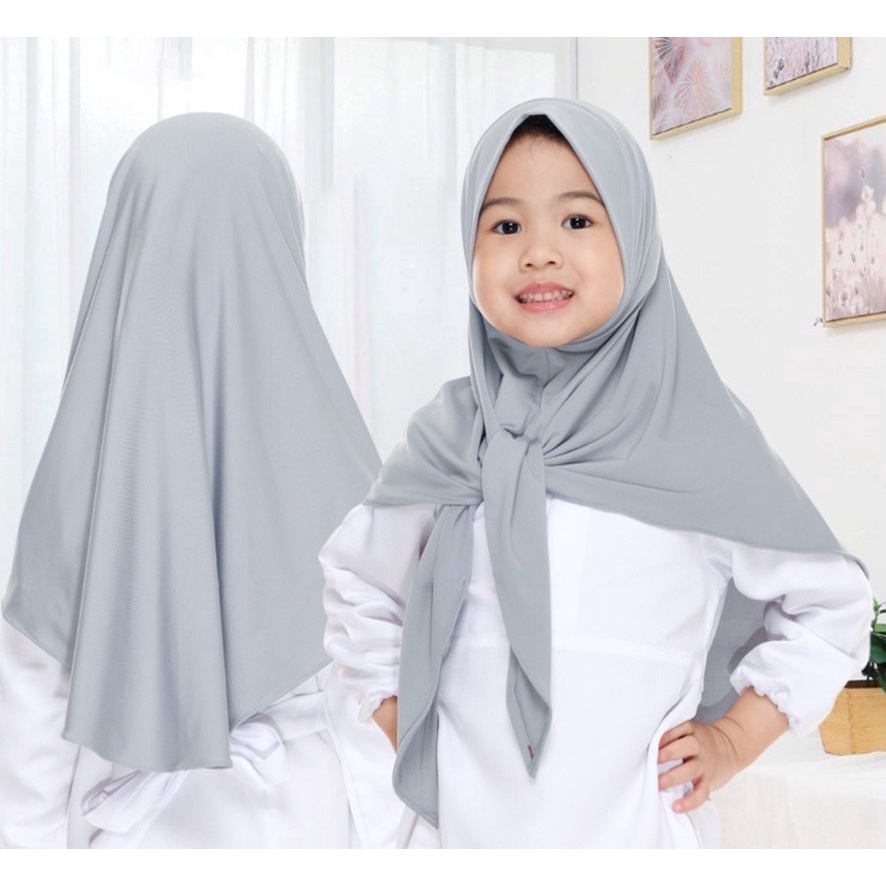 Hijab Bergo Instan Segitiga Jersey Remaja 7 ~ 13 tahun