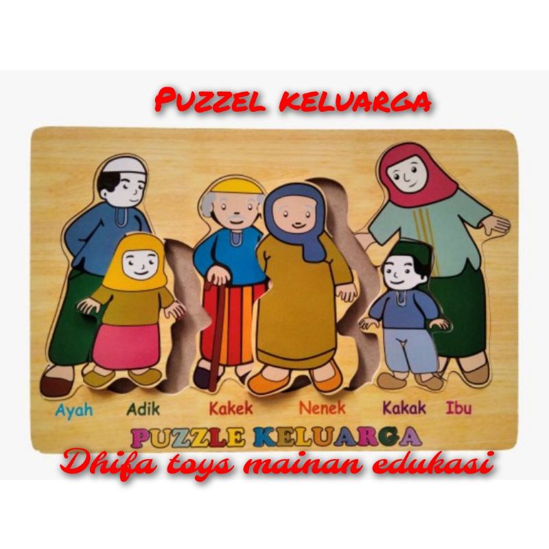 Puzzle Keluarga - Mainan Edukasi Puzzle | Puzzle Kayu Murah | Puzzle Anak TK/Paud