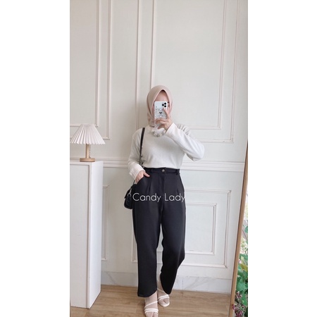 Mika Scuba Pants / Celana Wanita Scuba Tebal Premium