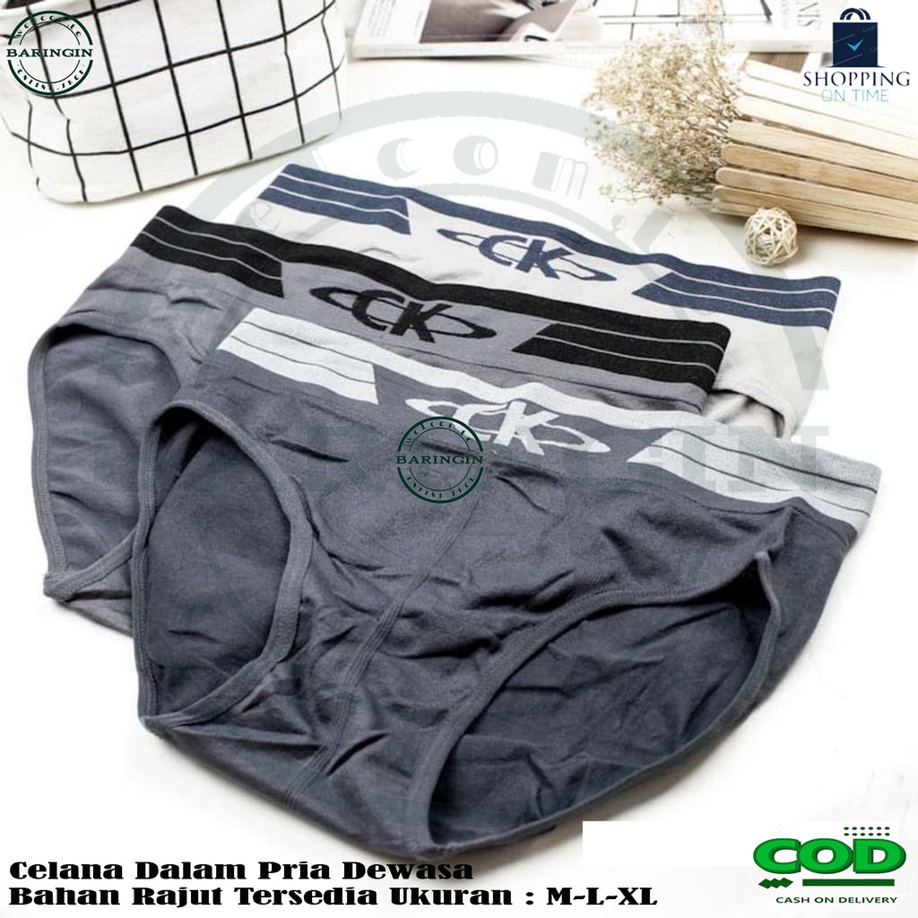 PROMO!! CD Cowok Keren CK Polyester / Celana Dalam Pria Basic Premium Import