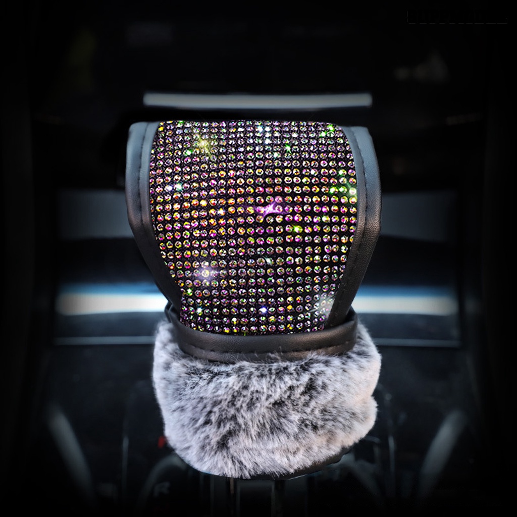 [Dekorasi] Auto Shift Gear Cover Rhinestone Anti-slip Pelindung Mobil Mewah Shift Gear Cover