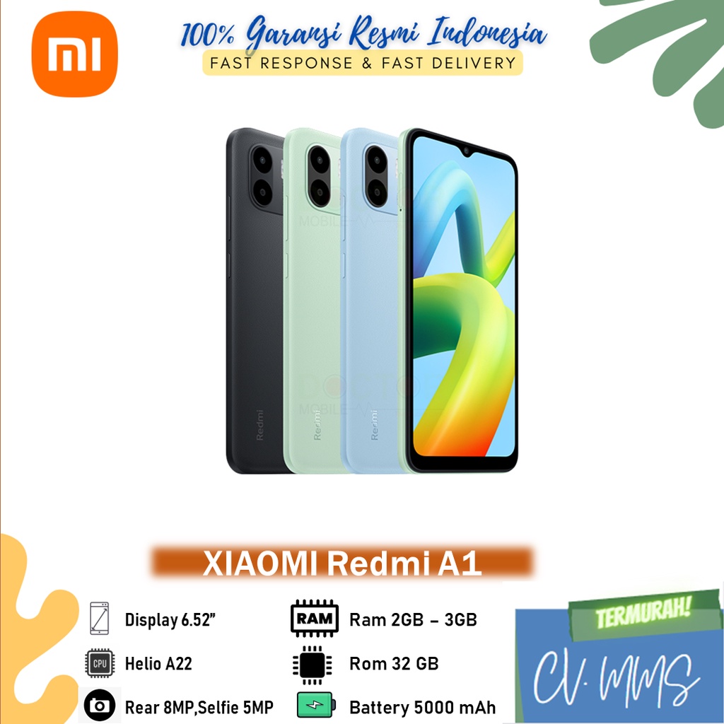 Xiaomi Redmi A1 Ram 2/32 - 3/32GB Garansi Resmi BNIB NO REPACK