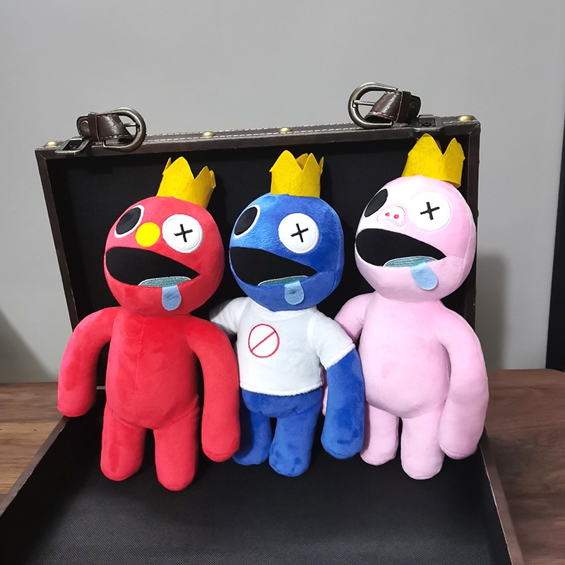 Teman Pelangi Baru Mainan Mewah Kawaii Game Karakter Boneka Monster Biru Boneka Lembut Mainan Anak Boneka Mewah Hadiah Natal