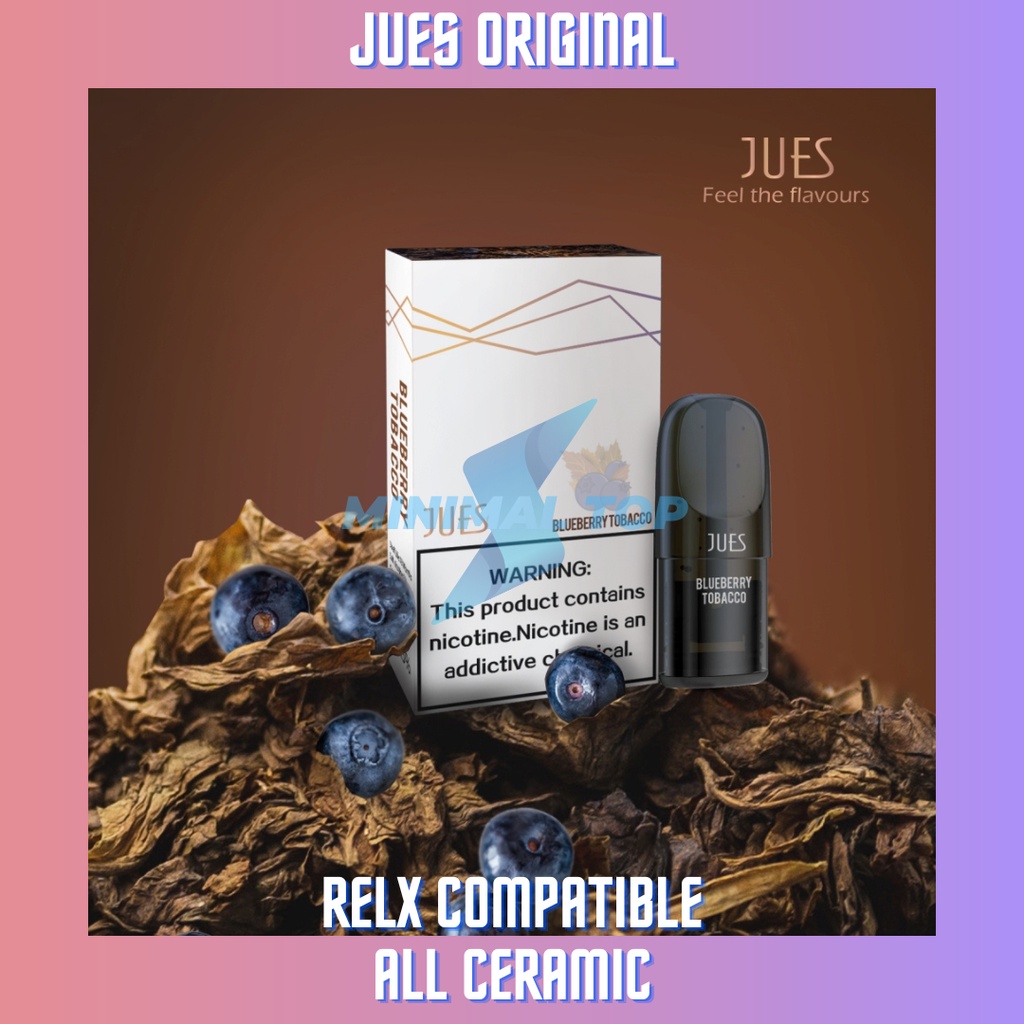 JUES Pods Pro Bluberry Tobacco (Cocok dengan Relx Infinity Essential Phantom)