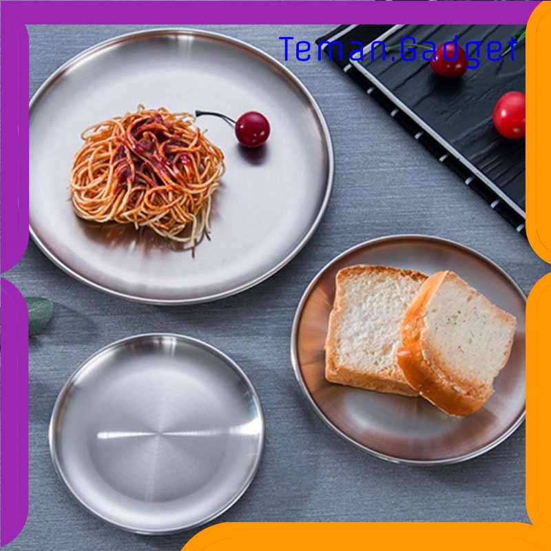 TG - DPR One Two Cups Piring Makan European Style Stainless Steel - SNTP0016
