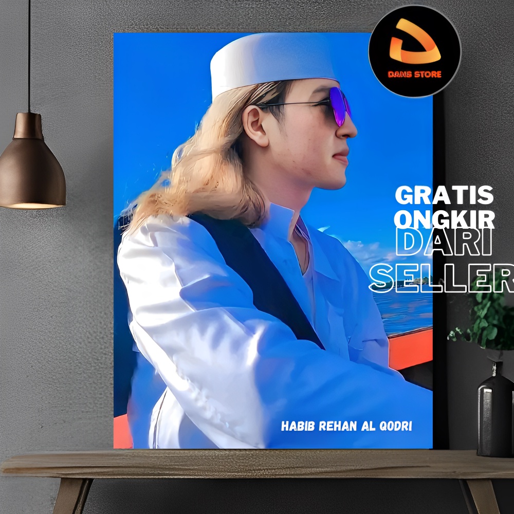 Habib Rehan Al Qodri Poster Habib Poster Kyai Poster Ulama Hiasan Dinding Papan MDF Untuk Pajangan D