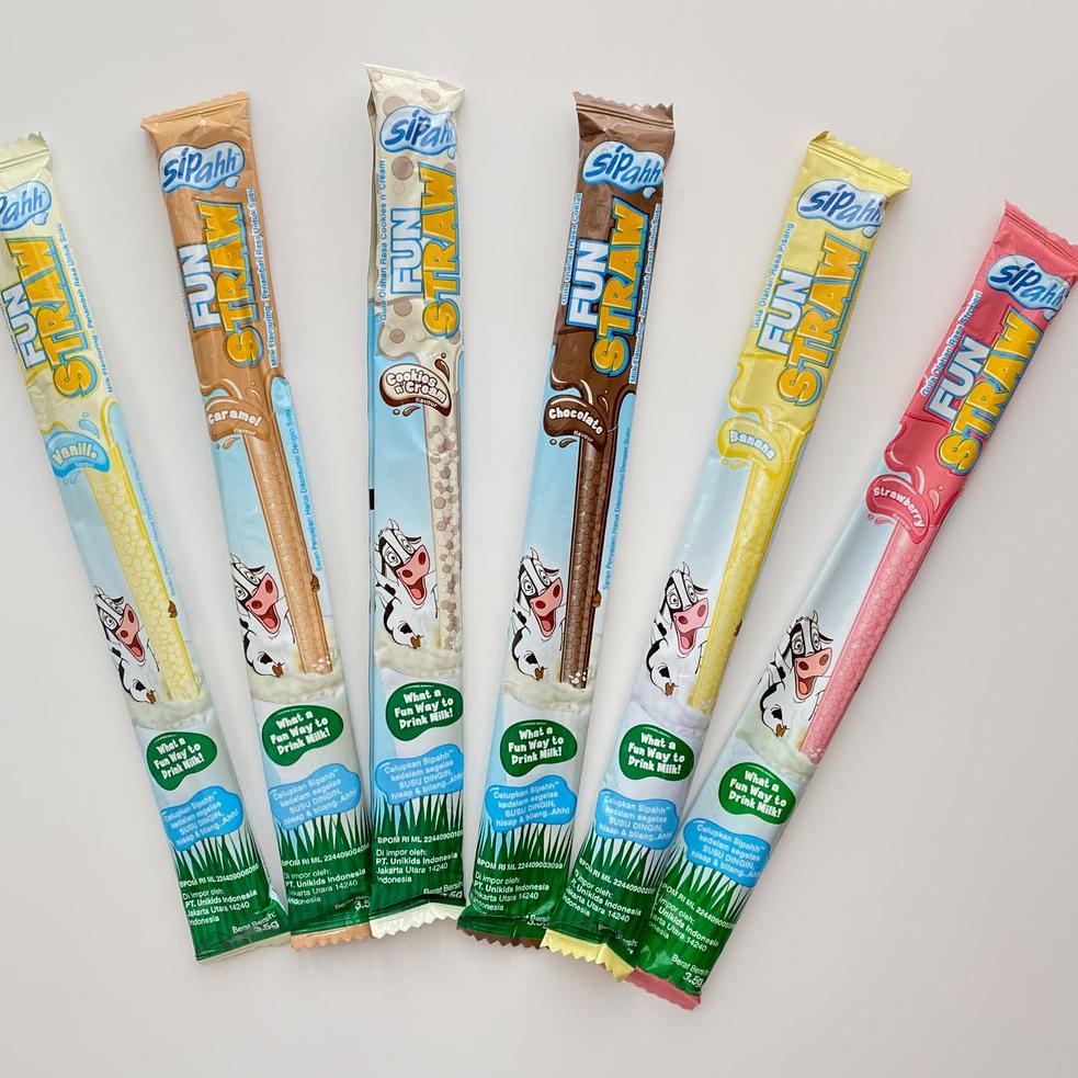 

[J-5Y ㊚] Sipahh Fun Straw Pack 1's (Strawberry)-berkualitas