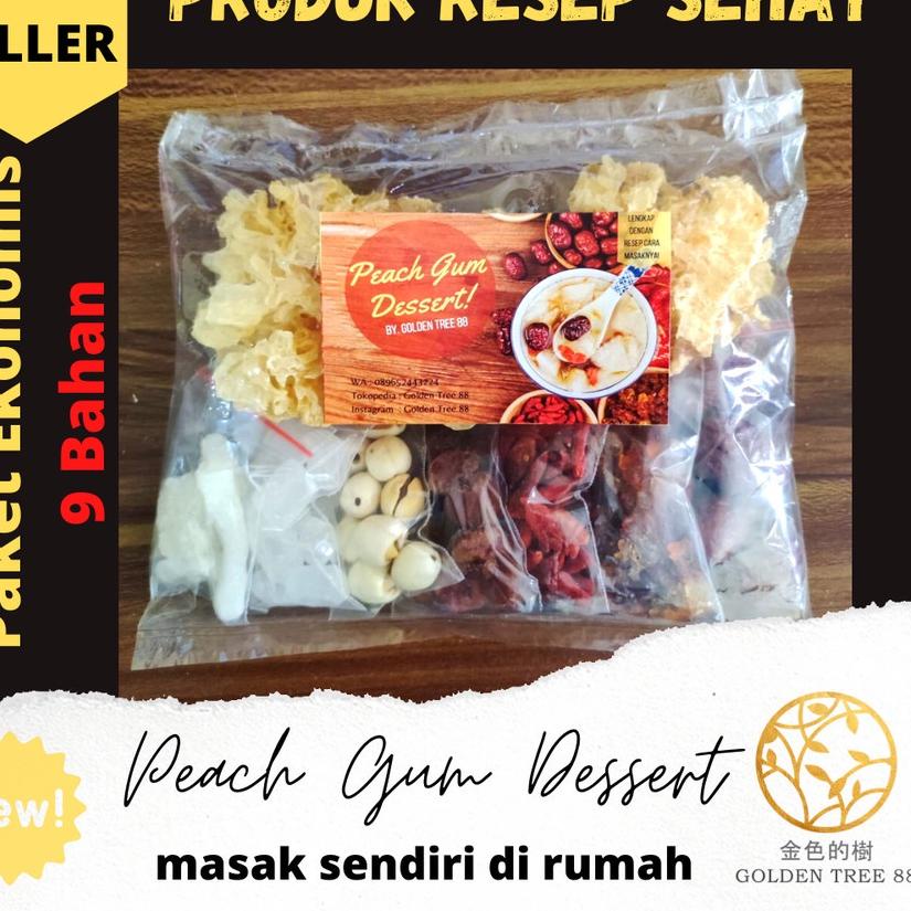 

12.12 Premium Peach Gum Dessert Paket Ekonomis 4-6 Porsi Fresh Original grosir