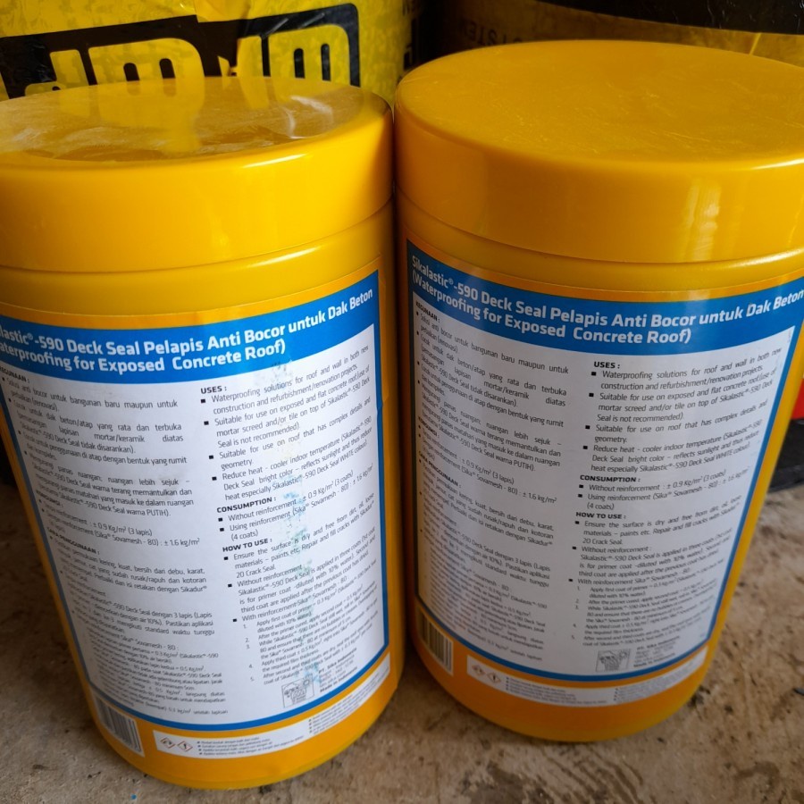 Sika - Deck Seal Sikalastic 590 Waterproofing Pelapis Anti Bocor Atap &amp; Dak Beton 1Kg