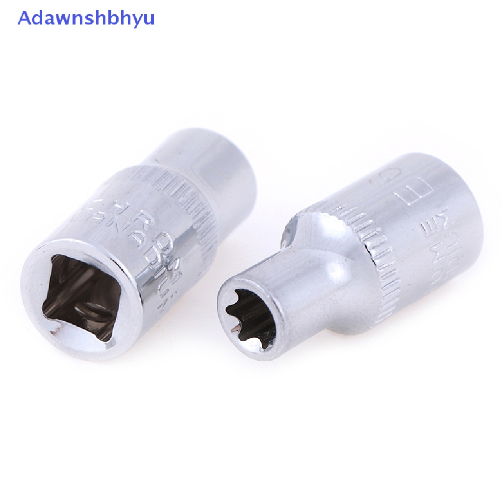 Adhyu 5pc 1per4inch torx star bit female e socket set Soket Bintang wench head tools ID