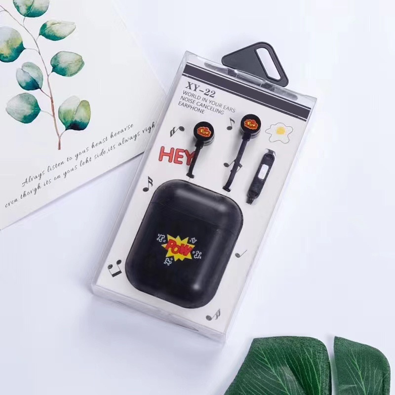 [XY 22 ] Set Headset Earphone karakter motif TODAY NICE  MODEL XY 22 + Wadah Earphone Motif desing good quality