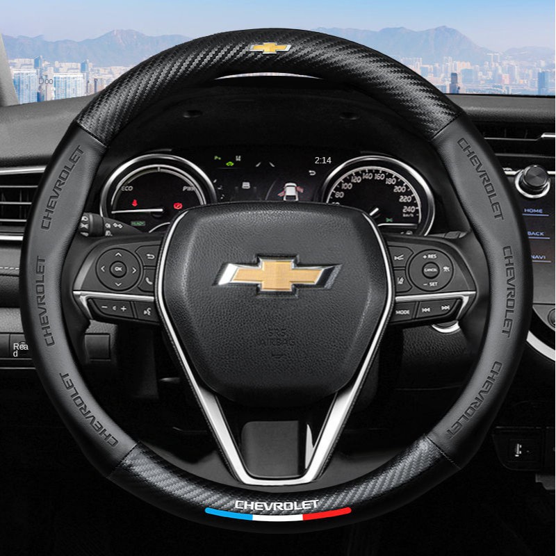 Untuk Chevrolet Penutup Setir Mobil Serat Karbon Gaya Sport Cruze/Spark/Orlando/Trax/Trailblazer/LUV/Camaro/Captiva/Sonic/Captiva/Colorado/Aveo/Optra