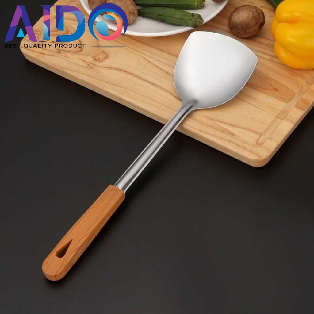 Spatula Sutil Penggorengan Centong Sodet Sayur Stainless Steel - Spatula Stainless Steel Sodet Goreng Tebal Anti Panas